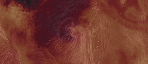 化学污染物地图，台风“妮妲”正在广东肆虐